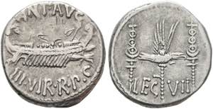 IMPERATOREN - M. Antonius - Denarius (3,66 ... 