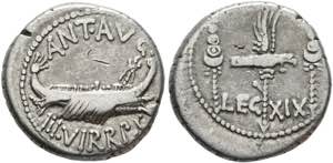 IMPERATOREN - M. Antonius - Denarius (3,76 ... 