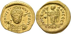 BYZANZ - Iustinus I. (518-527) - Solidus ... 