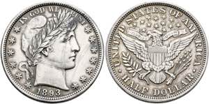 U S A - 1/2 Dollar 1893 Philadelphia ... 