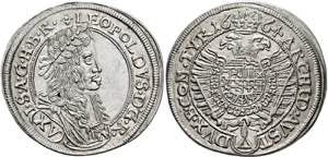 RDR - Leopold I. 1657-1705 - XV Kreuzer 1664 ... 