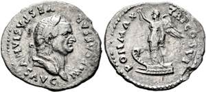 Vespasianus (69-79) - Denarius (2,01g) 75 n. ... 