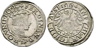 Ferdinand I. 1521-1564 - 3 Kreuzer ... 