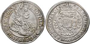 Leopold I. 1657-1705 - 1/2 Taler 1695 KB ... 