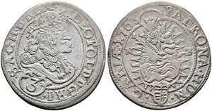Leopold I. 1657-1705 - 3 Kreuzer (Groschen) ... 