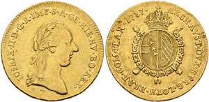 Josef II. 1765-1790 - 1/2 Sovrano (5,53g) ... 