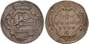 Josef II. 1765-1790 - 1/2 Soldo 1788 K ... 