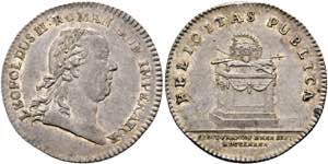 Leopold II. 1790-1792 - AR-Jeton 1790 von ... 