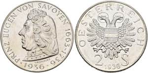 1. Republik 1918-1938 - 2 Schilling 1936 ... 