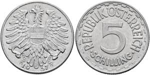 2. Republik seit 1945 - 5 Schilling 1957 R ... 
