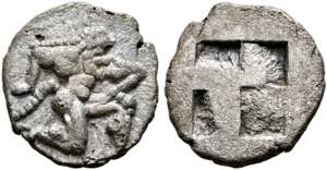 Thasos - Diobol (1,02g) ca. 500-480 v. Chr. ... 