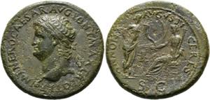 Nero (54-68) - Sestertius (27,36 g), ... 