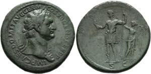 Domitianus (81-96) - Sestertius (24,25 g), ... 