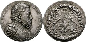 Rudolph II. 1576-1612 - Silbergussmedaille ... 