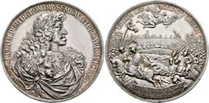 Leopold I. 1657-1705 - AR-Medaille (68,55g), ... 