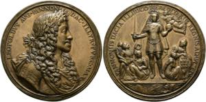 Leopold I. 1657-1705 - Bronzegussmedaille ... 