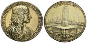 Karl (II.) 1654-1685 - AR-Medaille ... 
