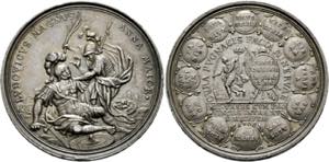 Anna 1702-1714 - AR-Medaille (30,58g), ... 