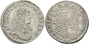 August 1656-1680 - 2/3 Taler 1679 AF Halle ... 