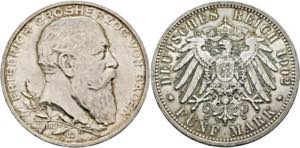 Friedrich I. 1856-1907 - 5 Mark 1902 auf das ... 