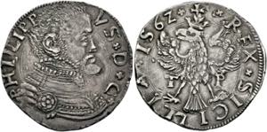 Philipp II. 1556-1598 - 4 Tari 1562 T-P ... 