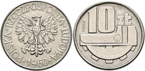 Republik - 10 Zlotych 1960 PROBA ... 