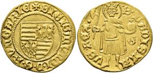 Sigismund 1387-1437 - Goldgulden (3,53g) o. ... 