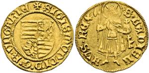 Sigismund 1387-1437 - Goldgulden (3,56g) o. ... 