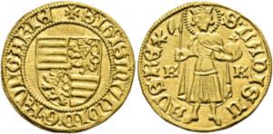 Sigismund 1387-1437 - Goldgulden (3,54g) o. ... 