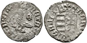 Matthias Corvinus 1458-1490 - Denar (0,37g) ... 