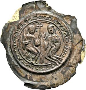 Berta, Äbtissin um 1160-1180 - Brakteat ... 