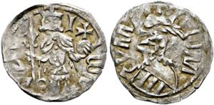 Mircea I. 1383-1418 - AR-Dukat (0,48g) Av.: ... 