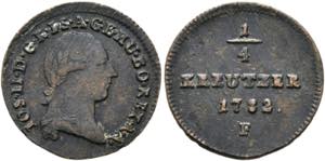 Josef II. 1765-1790 - 1/4 Kreuzer 1782 F ... 