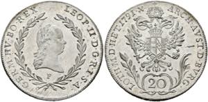 Leopold II. 1790-1792 - 20 Kreuzer 1791 F ... 