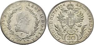 Leopold II. 1790-1792 - 20 Kreuzer 1792 F ... 