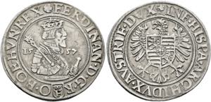 Ferdinand I. 1521-1564 - 1/4 Taler 1557 Prag ... 