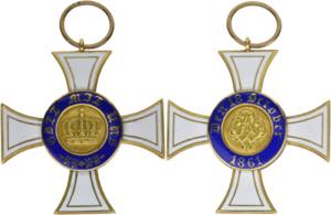 Kronen-Orden - Kreuz 3. Klasse, Brustkreuz ... 