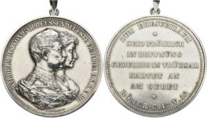 Große Silberne Medaille zum Ehejubiläum ... 