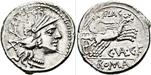 C. Valerius C.f. Flaccus - Denarius (3,98 ... 