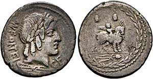 Mn. Fonteius C.f. - Denarius (3,87 g), Roma, ... 