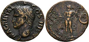 Agrippa (gest. 12 v.Chr.) - As (10,06 g), ... 