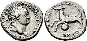 Titus (79-81) - als Augustus. Denarius (3,52 ... 