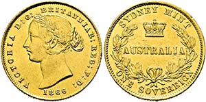 Victoria 1837-1901 - Sovereign 1866 Sydney ... 