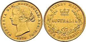 Victoria 1837-1901 - Sovereign 1870 Sydney  ... 