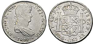 Ferdinand VII. 1808-1824 - 8 Reales 1819 PJ ... 