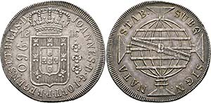 Joao VI. 1818-1822 - 960 Reis 1816 B Bahia  ... 
