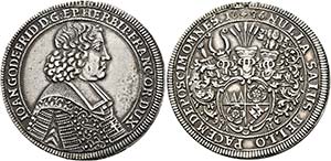 Johann Gottfried II. 1684-1698 - 1/2 Taler ... 