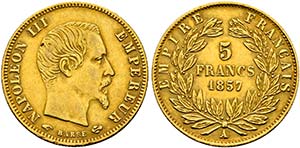 Napoleon III. 1852-1870 - 5 Francs (1,61g) ... 