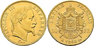 Napoleon III. 1852-1870 - 50 Francs (16,12g) ... 