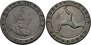 GROSSBRITANNIEN - Insel Man - 1/2 Penny 1798 ... 